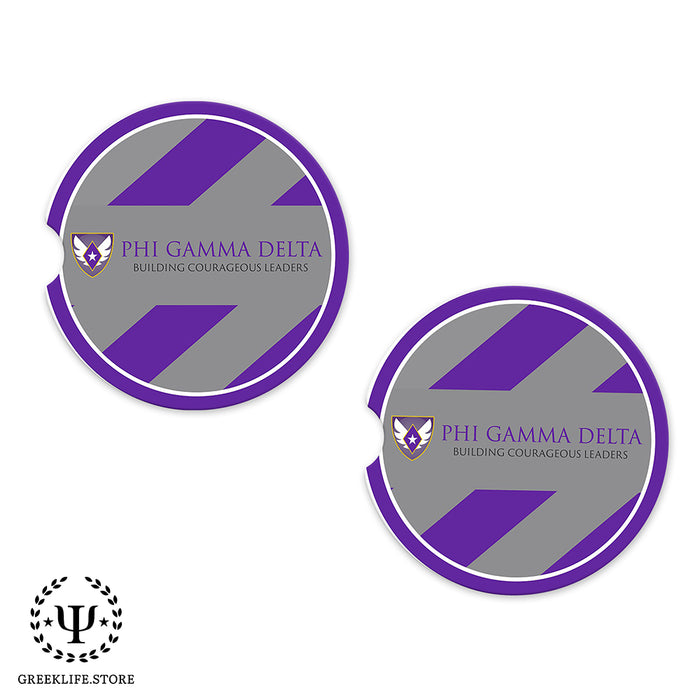 Phi Gamma Delta Car Cup Holder Coaster (Set of 2)
