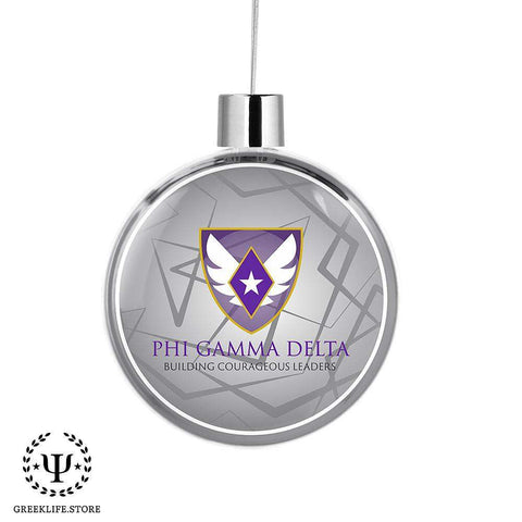 Phi Gamma Delta Christmas Ornament Flat Round