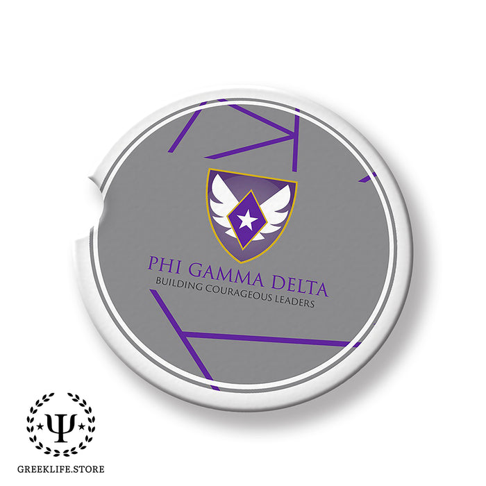 Phi Gamma Delta Car Cup Holder Coaster (Set of 2)