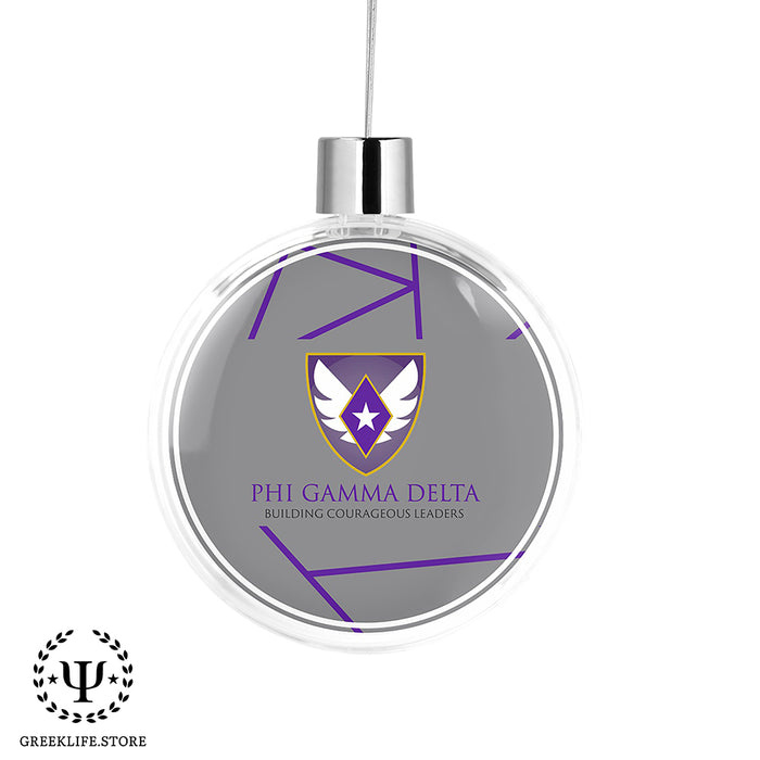 Phi Gamma Delta Christmas Ornament Flat Round