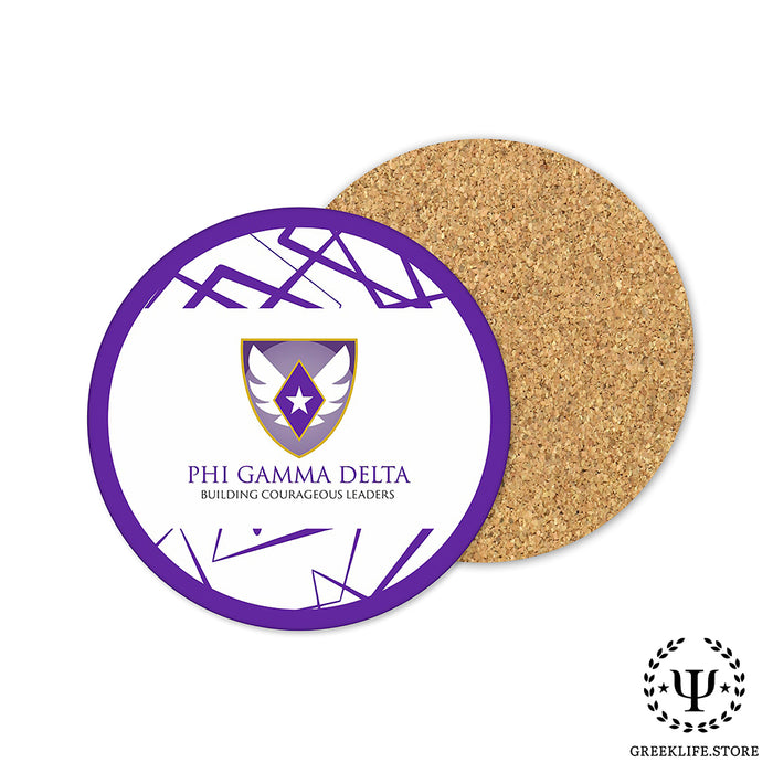 Phi Gamma Delta Beverage coaster round (Set of 4)