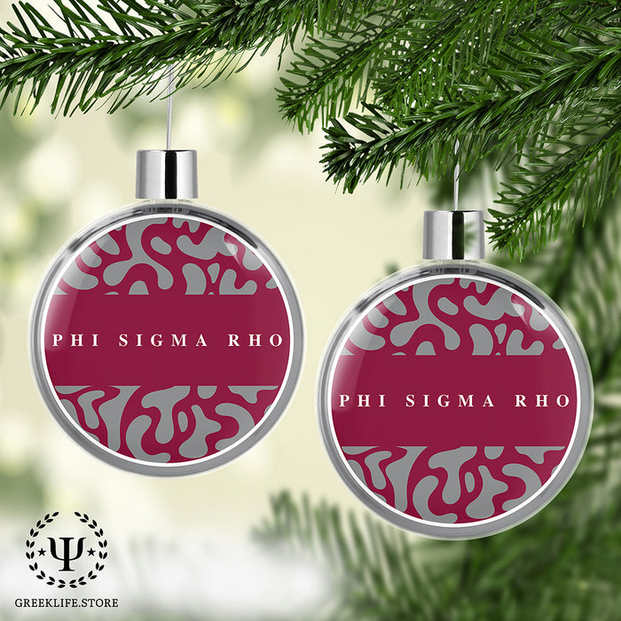 Phi Sigma Rho Christmas Ornament Flat Round