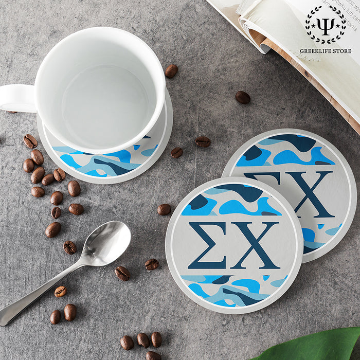 Sigma Chi Beverage coaster round (Set of 4)