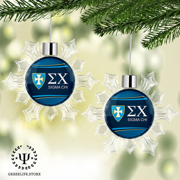 Sigma Chi Christmas Ornament - Snowflake