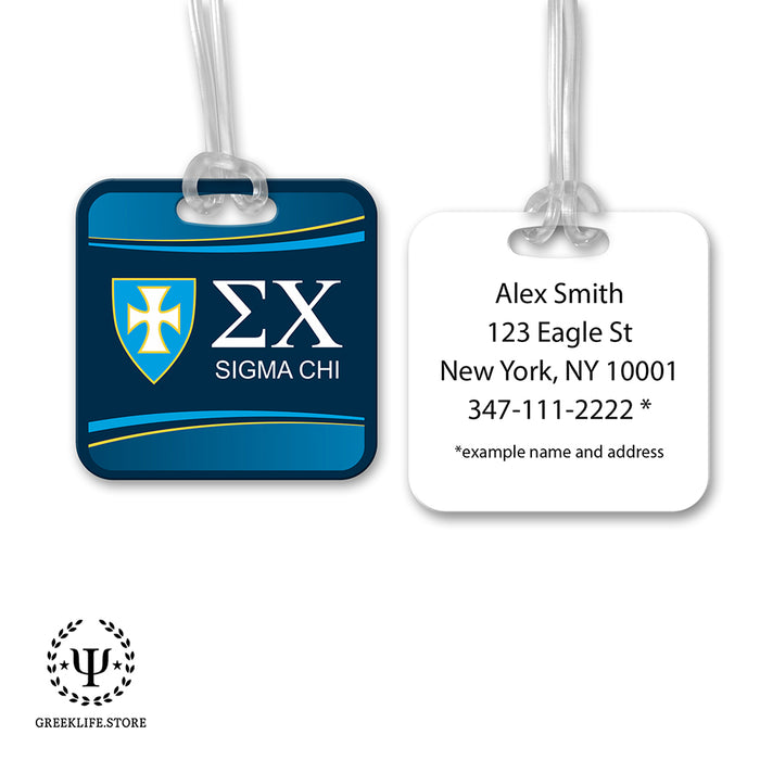 Sigma Chi Luggage Bag Tag (square)
