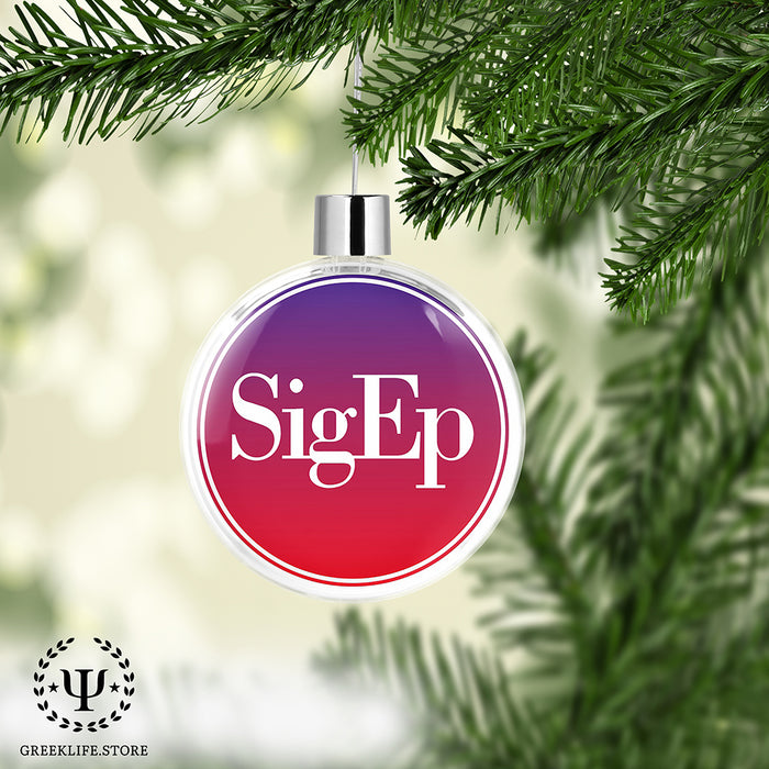 Sigma Phi Epsilon Christmas Ornament Flat Round