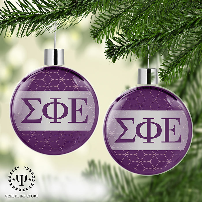 Sigma Phi Epsilon Christmas Ornament Flat Round