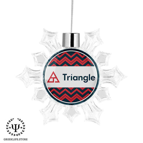 Triangle Christmas Ornament - Snowflake