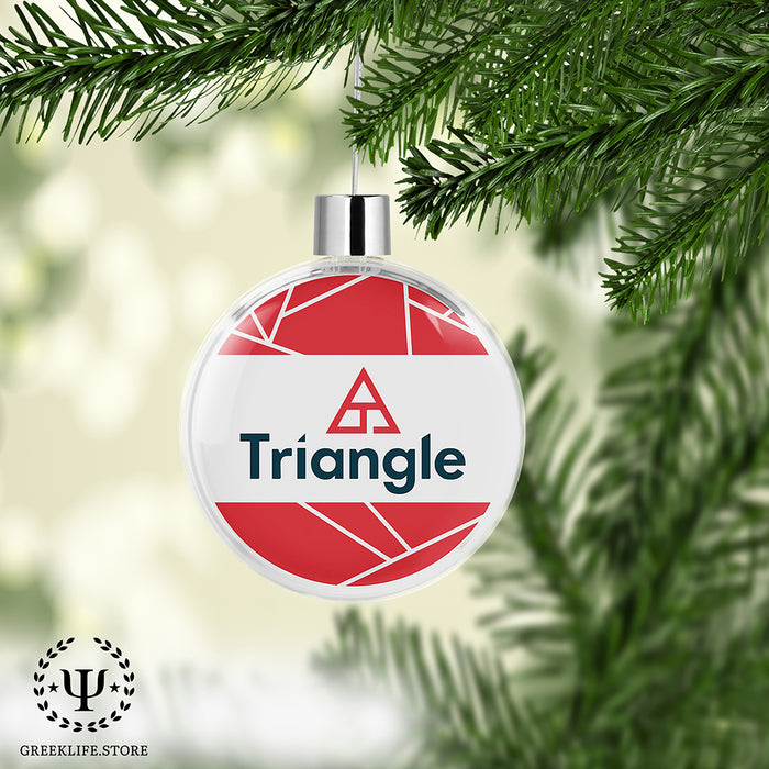 Triangle Fraternity Christmas Ornament Flat Round