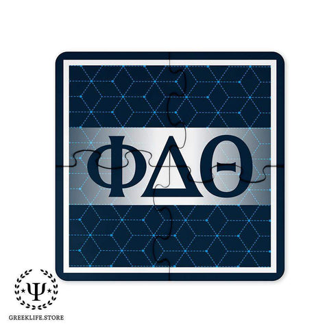 Phi Delta Theta Beverage Jigsaw Puzzle Coasters Square (Set of 4)