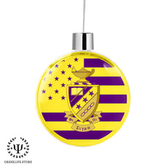 Phi Sigma Pi Christmas Ornament Flat Round
