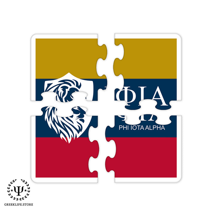 Phi Iota Alpha Beverage Jigsaw Puzzle Coasters Square (Set of 4)