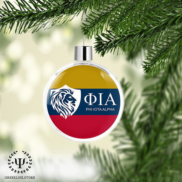 Phi Iota Alpha Christmas Ornament Flat Round