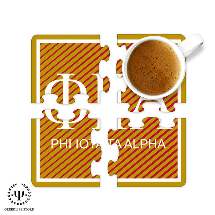 Phi Iota Alpha Beverage Jigsaw Puzzle Coasters Square (Set of 4)