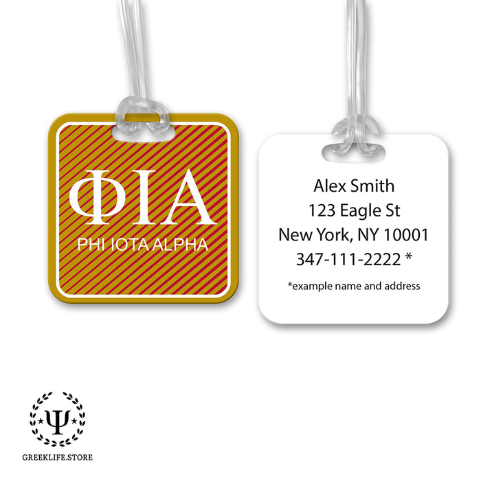 Phi Iota Alpha Luggage Bag Tag (square)