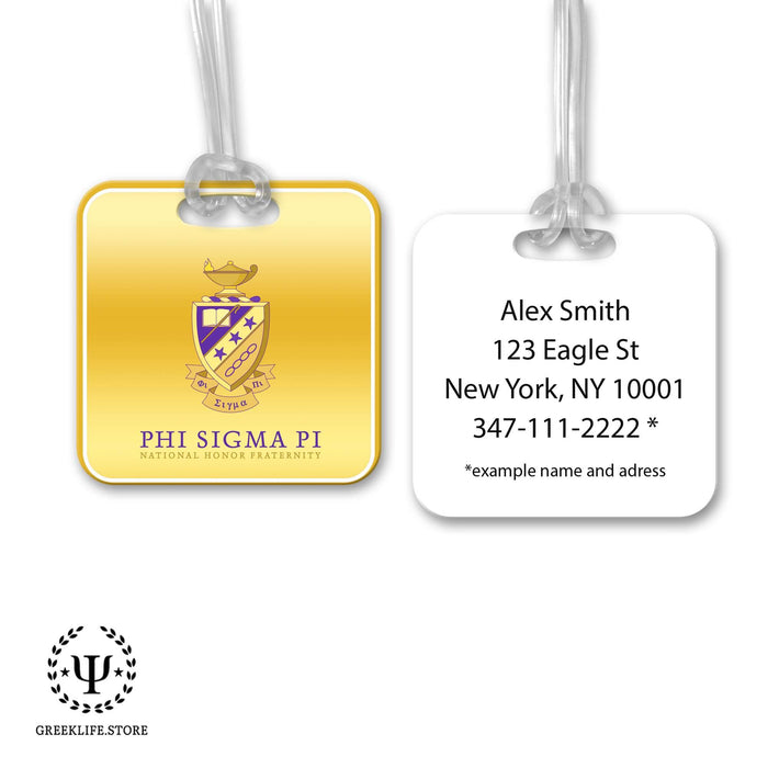 Phi Sigma Pi Luggage Bag Tag (square) - greeklife.store