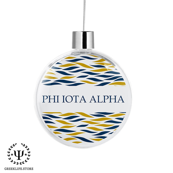 Phi Iota Alpha Christmas Ornament Flat Round