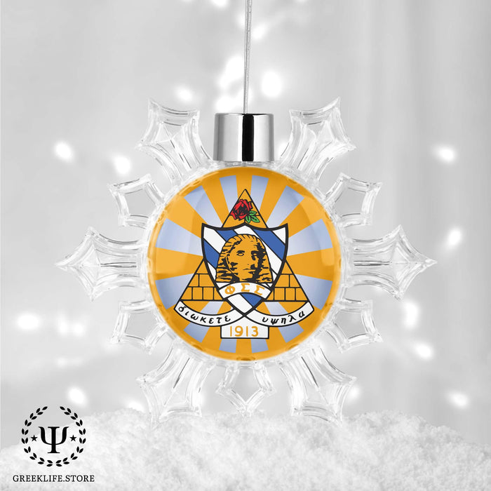 Phi Sigma Sigma Christmas Ornament - Snowflake - greeklife.store
