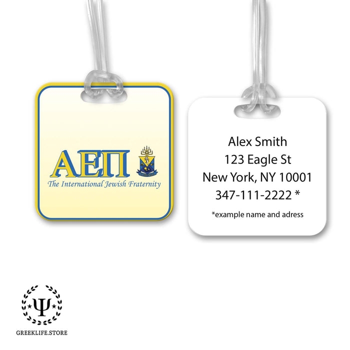 Alpha Epsilon Pi Luggage Bag Tag (square) - greeklife.store