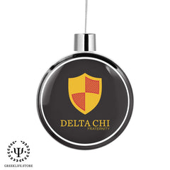 Delta Chi Christmas Ornament Flat Round