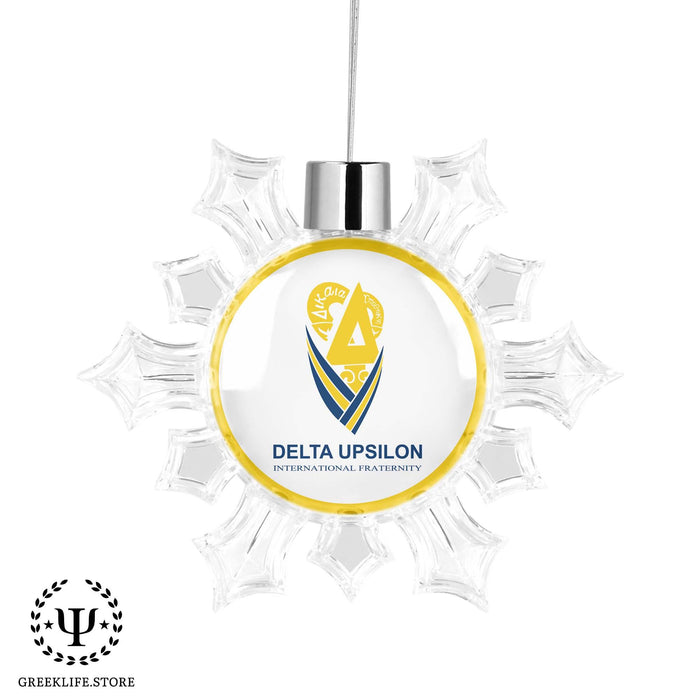 Delta Upsilon Christmas Ornament - Snowflake - greeklife.store