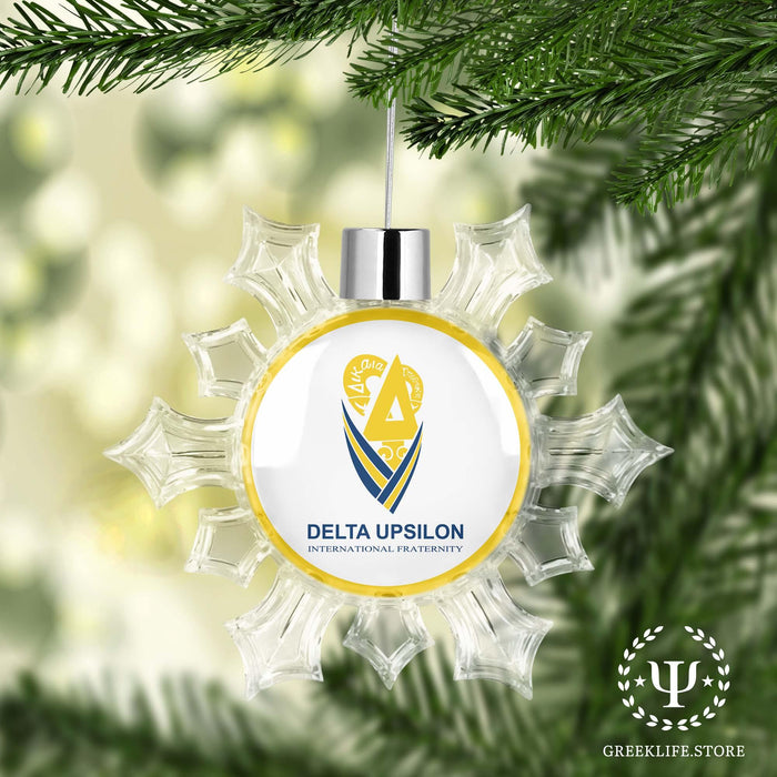 Delta Upsilon Christmas Ornament - Snowflake - greeklife.store