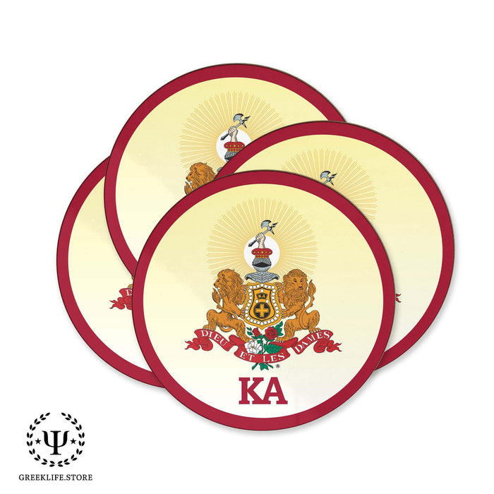 Kappa Alpha Order Beverage coaster round (Set of 4) - greeklife.store