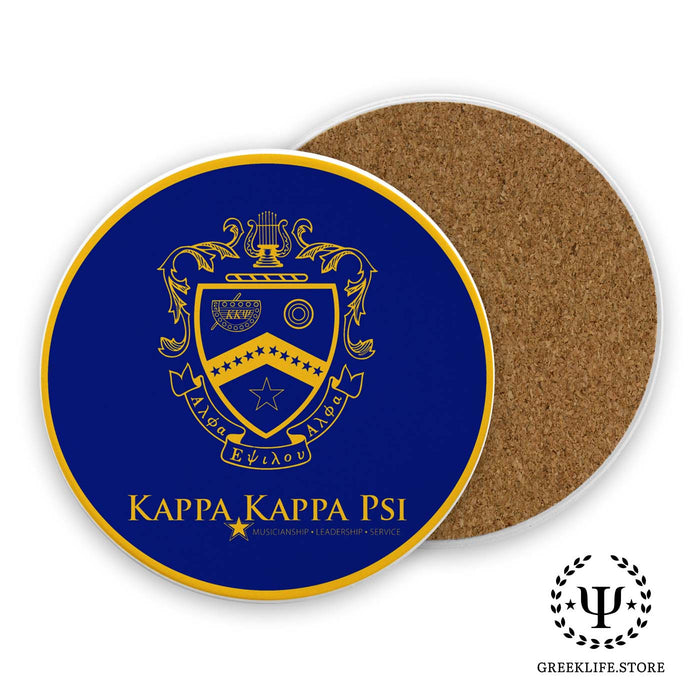 Kappa Kappa Psi Absorbent Ceramic Coasters with Holder (Set of 8)