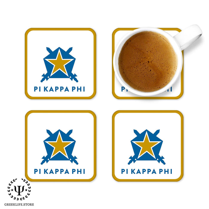 Pi Kappa Phi Beverage Coasters Square (Set of 4) - greeklife.store