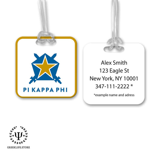 Pi Kappa Phi Luggage Bag Tag (square) - greeklife.store