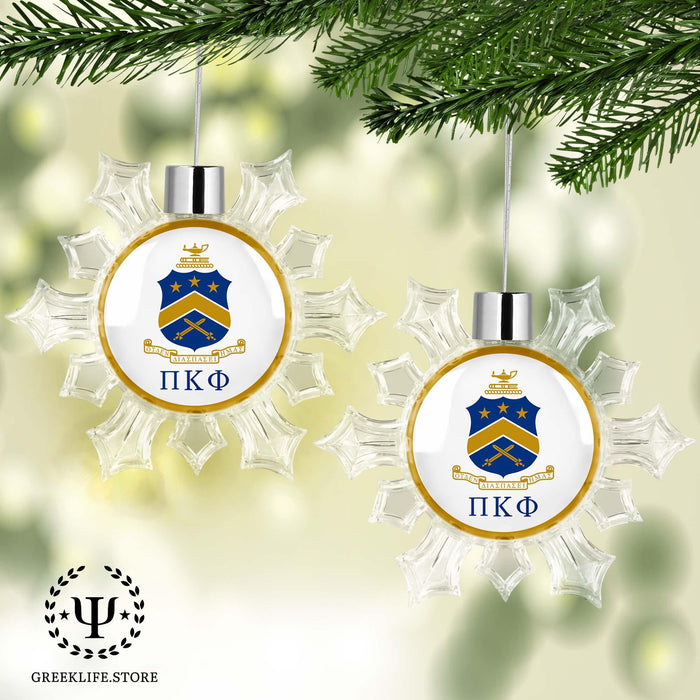 Pi Kappa Phi Christmas Ornament - Snowflake - greeklife.store