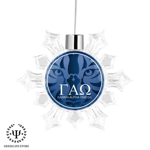 Gamma Alpha Omega Christmas Ornament - Snowflake