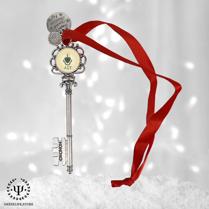 Alpha Sigma Tau Christmas Ornament Santa Magic Key - greeklife.store