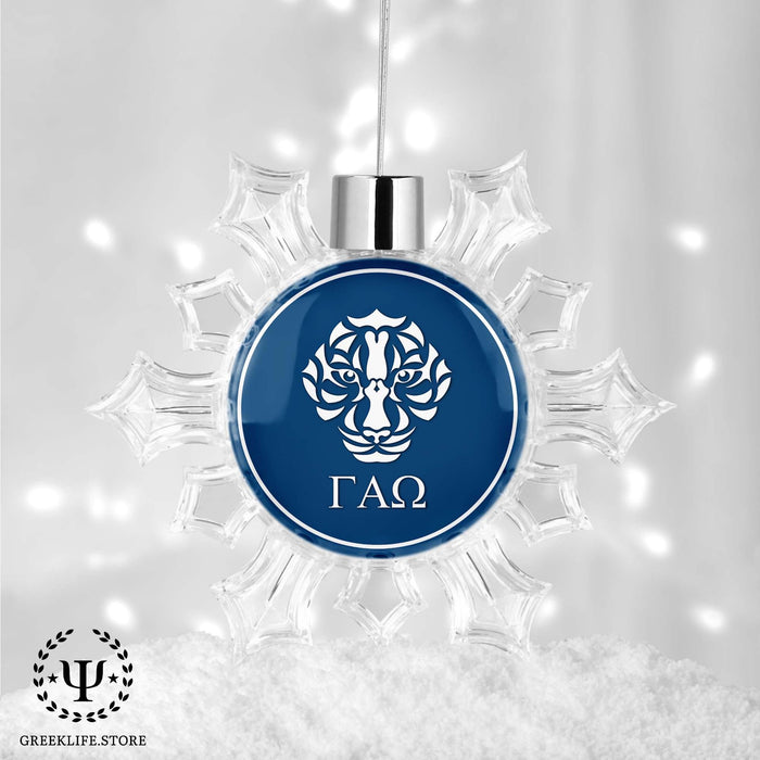 Gamma Alpha Omega Christmas Ornament - Snowflake - greeklife.store