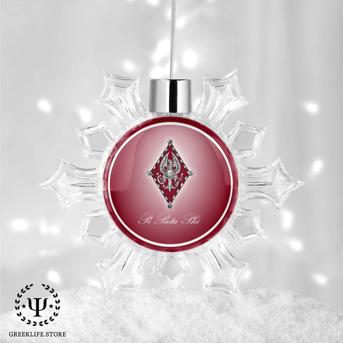 Pi Beta Phi Christmas Ornament - Snowflake - greeklife.store