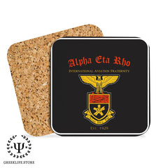 Alpha Eta Rho Absorbent Ceramic Coasters with Holder (Set of 8)