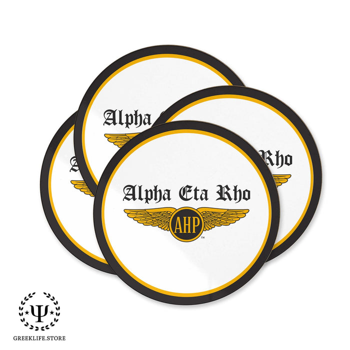 Alpha Eta Rho Beverage coaster round (Set of 4) - greeklife.store