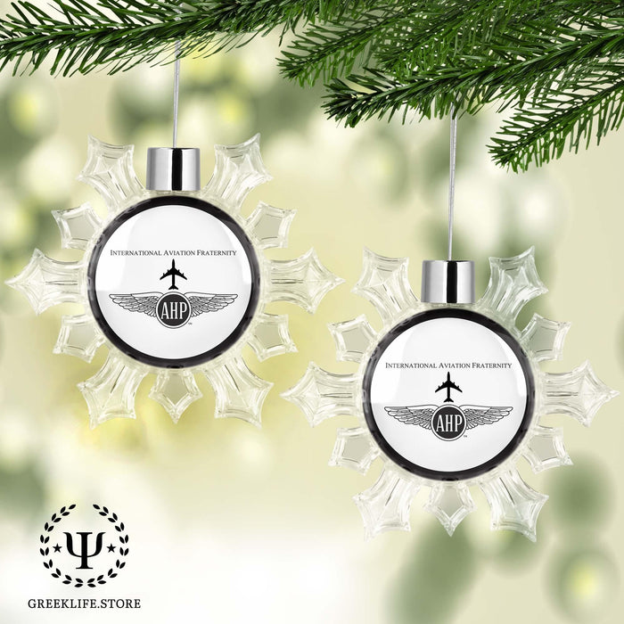 Alpha Eta Rho Christmas Ornament - Snowflake - greeklife.store