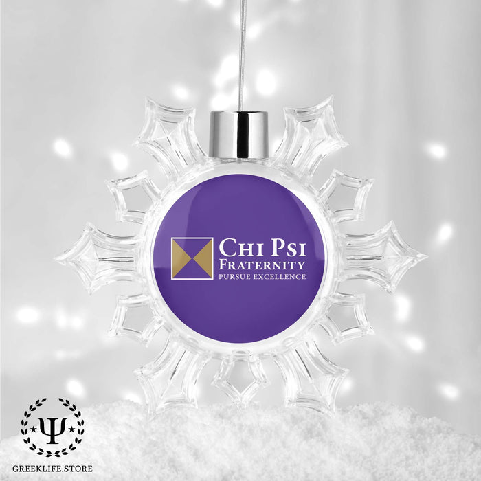Chi Psi Christmas Ornament - Snowflake - greeklife.store