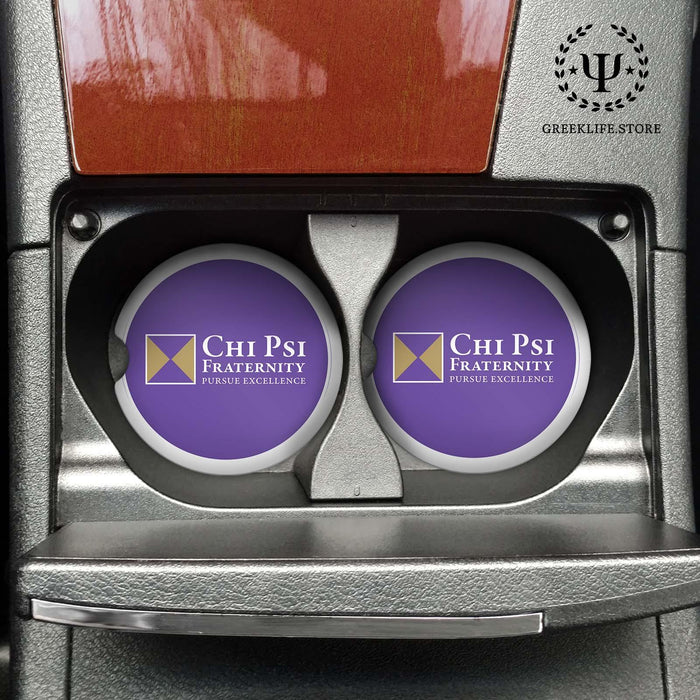 Chi Psi Car Cup Holder Coaster (Set of 2) - greeklife.store