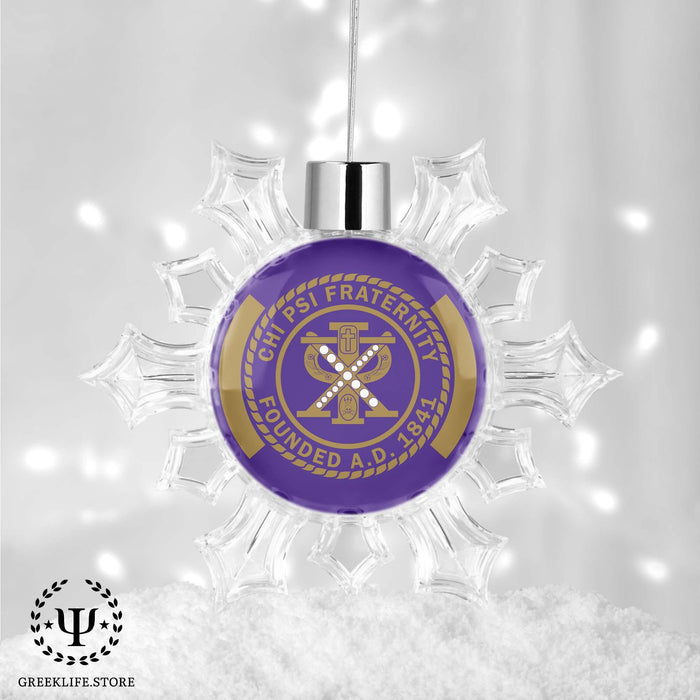 Chi Psi Christmas Ornament - Snowflake - greeklife.store
