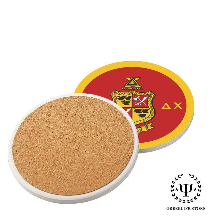 Delta Chi Absorbent Ceramic Coasters with Holder (Set of 8) - greeklife.store