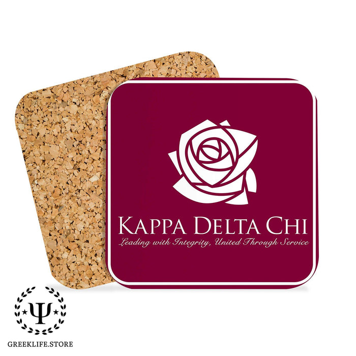 Kappa Delta Chi Beverage Coasters Square (Set of 4) - greeklife.store
