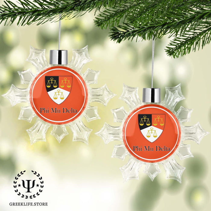 Phi Mu Delta Christmas Ornament - Snowflake - greeklife.store