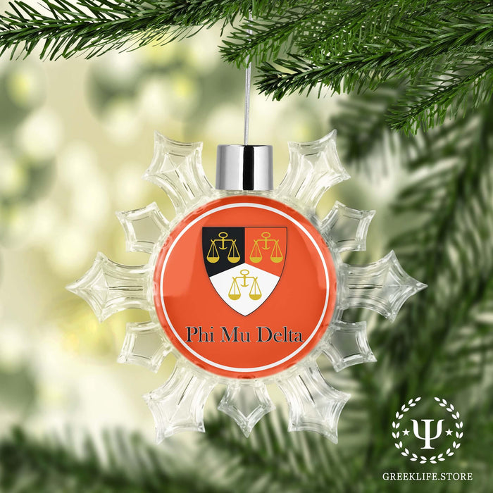 Phi Mu Delta Christmas Ornament - Snowflake - greeklife.store
