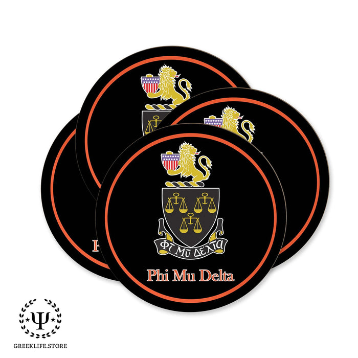 Phi Mu Delta Beverage coaster round (Set of 4) - greeklife.store