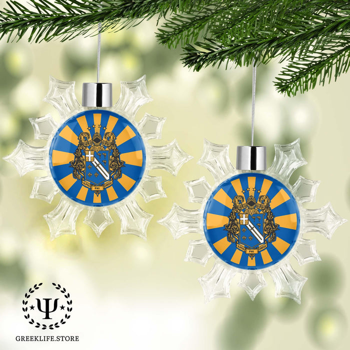 Alpha Phi Omega Christmas Ornament - Snowflake - greeklife.store