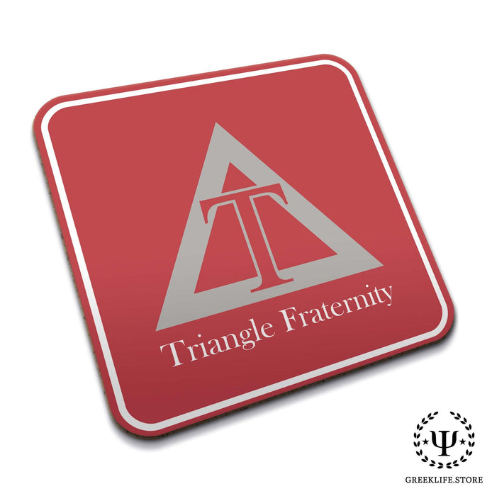 Triangle Fraternity Beverage Coasters Square (Set of 4) - greeklife.store