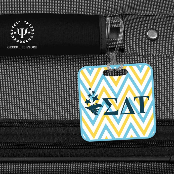Sigma Delta Tau Luggage Bag Tag (square) - greeklife.store