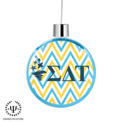 Sigma Delta Tau Christmas Ornament Flat Round
